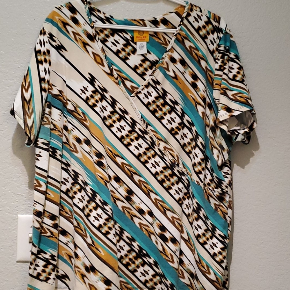 Ruby Rd Lepard 2X Blouse